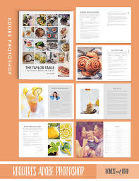 Cookbook Recipe Template Kit Photoshop Instant Printable Etsy Cookbook Template Recipe Template Cookbook Recipes