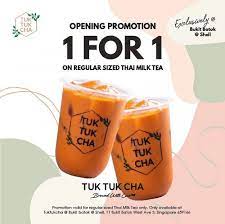 Tuk Tuk Cha Shell Bukit Batok 1 For 1 Opening Promotion Valid Until 30 December 2021