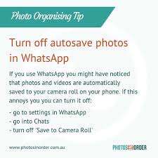 Did You Know You Can Turn Off The Feature In Whatsapp That Automatically Saves Photos And Videos You Recei Photo Organization Phone Photography Photo And Video
