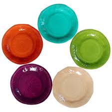 They are a tiny dessert plate not a dinner nor lunch sized. 5 Piece Dinner Plate Set Reusable Hard Plastic Party Dinner Plates Color Brush On Onbuy