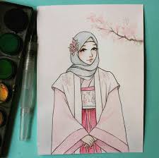 صور رسم بنات كرتون رمزيات رسومات انمي للانستقرام girly m islamic girl beautiful muslim women