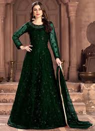 Depending on the fabric, they can be worn for everyday or for any special occasion. Buy Green Net Anarkali Suit Party Wear Embroidered Anarkali Suit Online Shopping Slscc100001