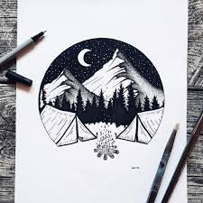 Josefine Svard On Instagram Sleeping Under The Stars Draw Drawing Instadraw Art Artist Artwork Point Pen Art Pen Art Drawings Fineliner Art