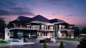 4 Bedroom Luxury House Plan With Three Car Garage Modern Floor Plan 4 Bedroom 4 5 Bath Floor Plans Architectural Plans For Sale Buy Now Modern Floor Plans Luxury House Plans House Plans For Sale