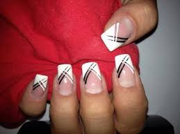 Nagel Muster French Schwarz Weiss French Nagel Schwarz Nagel Muster Nageldesign