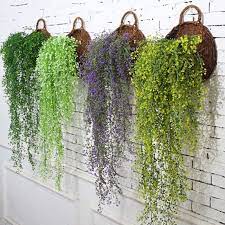 artificial hanging vine faux plant fake money persian wall garden plants indoor succulent
