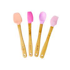 So, yes, it would be safe to say that silicone kitchen tools can be used with hot oil. Set Of 4 Bamboo Silicone Kitchen Utensils Rice Dk Vibrant Home