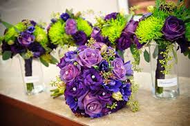 Lime Green And Purple Wedding Flowers Green Wedding Flowers Purple Wedding Flowers Wedding Flowers