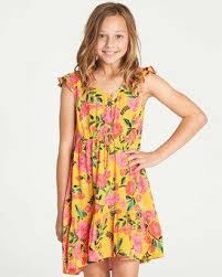 Billabong Girls Sing It Dress Golden Glow Gdg Dresses Casual Dress Select Fashion