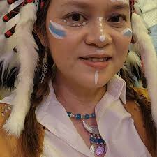 Indian Headdress White Yellow Red & Black