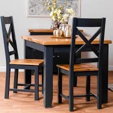 Hampshire Blue Painted Oak Cross Back Chair Dining Room Small Blue Dining Tables Painted Dining Table