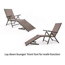 Cloud Mountain Adjustable Chaise Lounge Chair Recliner Outdoor Folding Lounge Chair Chaise Lounge Chair Recl Sun Lounger Chair Folding Lounge Chair Pool Chaise