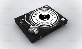 Dj Turntable Mock Up Business Cards Diy Templates Dj Logo Mocking