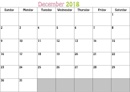 December 2018 Calendar Template Excel 2018 Calendar Template Excel Calendar Template Calendar Template