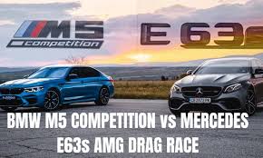 Drag Race Bmw M5 Competition Vs Mercedes Amg E63 S In 2020 Bmw M5 Mercedes E63 Mercedes