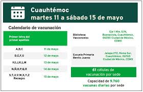 ¿cuándo inicia el registro mi vacuna para personas de 30 a 39 años? Martes 11 De Mayo Se Vacunaran Adultos De 50 A 59 Anos En Cuauhtemoc