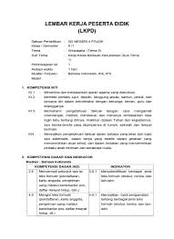 Download rpp daring covid kelas 1 semester 2 16 februari 2021. Lembar Kerja Peserta Didik Lkpd