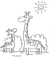 Ausmalbild Tiere Kostenlose Malvorlage Giraffenfamilie Kostenlos Ausmalbilder Ausmalbilder Tiere Giraffe