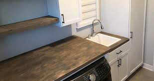 In a modern home, a laundry room would be equipped with an automatic washing machine and clothes dryer, and often a large basin, called a laundry tub. Butcher Block Laundry Room Project By Brad At Menards