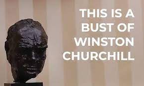 A white house spokesperson says the churchill bust was removed before obama's inauguration as part of the usual changeover operations, adding that every president puts his own stamp on the oval office. Us Embassy Claims It S Just A Bust Of Winston Churchill After Removing Statue From Oval Office Daily Mail Online