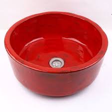 Spain Redness Sink Overtop Washbasin Red Washstand Original Red Sin Unique Basin The Originals Basin Wash Basin