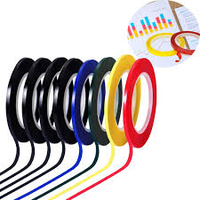 evneed 8 pack 1 8 inch wide multicolored graphic chart tape adhesive graphic tapes grid marking tape 5 colors 66m length x 3mm width