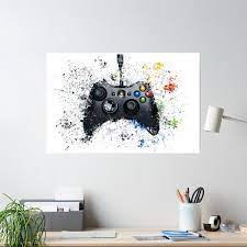Gaming Controller Poster By Aspireprints In 2021 Game Room Decor Boys Game Room Video Game Room Design