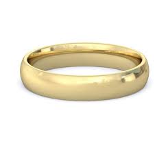4mm 10k Gold Wedding Band Domed And Comfort Fit