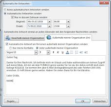 Muster für geschäftsbriefe und emails finden sie hier. Abwesenheitsnotiz In Outlook Einrichten So Einfach Geht S Ionos