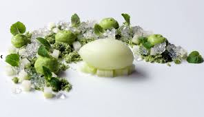 Green Apple And Lime Sorbet With Shiso Avocado And Eucalyptus Gastronomia Alta Gastronomia Sobremesas