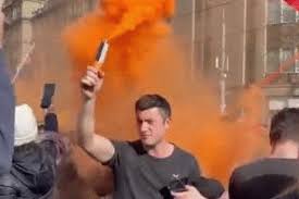 Dr brown was arrested twice in two days in december at rallies on forestry land in the state's eastern tiers which is habitat of the critically endangered swift parrot. Police Hunt People Who Set Off Flares At Melbourne Lockdown Protest Abc News