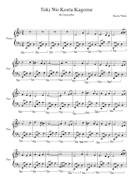 Inuyasha Toki Wo Koeta Kagome Piano Piano Sheet Music Inuyasha Piano
