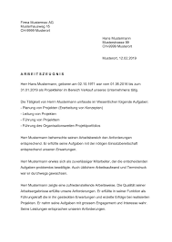 Befristeter arbeitsvertrag minijob | muster zum download. Arbeitszeugnis Vorlage Muster Schweiz Kostenlos Downloaden