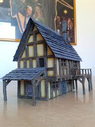 Medieval House 28mm Building Tabletop Terrain Diorama Wargaming Construire Modele Reduit Medieval