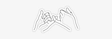 Hands with long nails holding smartphone woman texting sketch. Pinky Promise Drawing Easy