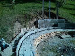 The sand will help create a level surface. They Built A Fireplace Into Their Sloping Hillside The Results Were And Are Stunning