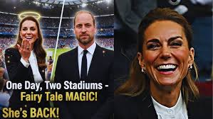 Kate Middleton Blows Kisses While William Stuns With Beard At Rugby World  Cup