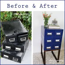 Card Catalog Side Table Stacy Risenmay Repurposed Furniture Decor Diy Furniture
