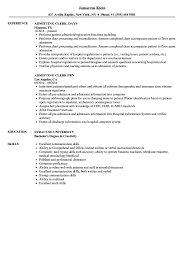 Look for job vacancies at Admitting Clerk Resume Samples Velvet Jobs