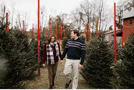 Unwrap the cutest photos from alison mish photography in this feature! Christmas Tree Farm Engagement Session Hemlock Farm Annapolis 18 Photo Showit Blog