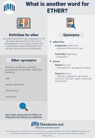 Synonyms For Ether Thesaurus Net