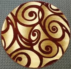 Pantone universe sale & clearance. Modern Round Area Rug Burgundy Swirl Bellagio Design 341 7ft3in X7ft3in Round Area Rugs Shop