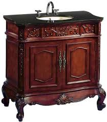 43 Inch Adelina Vintage Bathroom Vanity Antique Cherry Finish Vintage Bathroom Vanities Bathroom Sink Vanity Vanity Sink