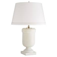 Arteriors Odysseus French Country Ivory Shade White Resin Table Lamp Table Lamp Lamp Resin Table
