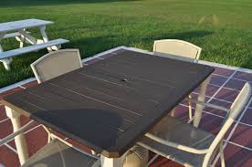 Keep Calm And Decorate Loving My New Patio Table Patio Table Top Diy Patio Table Outdoor Furniture Ideas Backyards