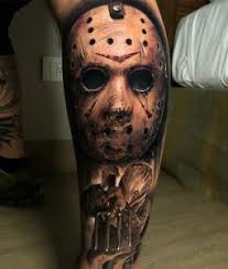 On his right knee, there is a roaring tiger's face. Jason Voorhees Tattoos Meanings Common Themes More