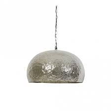 Light And Living 3022219 Marit Nickel Hammer Finish Hanging Pendant Lamp D57x32cm Ideas4lighting