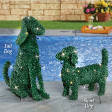 Lighted Topiary Style Dogs Outdoor Decoration Collections Etc Outdoor Decor Outdoor Dog Topiary