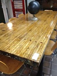 Upcycled Bowling Lanes Even Trashed Ones Look Great Bowling Alley Table Reclaimed Dining Table Rustic Dining Room Table