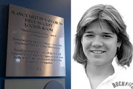 Following our Alumni Game we will be honoring Nancy Melvin Taylor during  our URFH Locker Room Dedication & Reception. Nancy Melvin Taylor '86 was  URFH's first All-American and held team scoring records